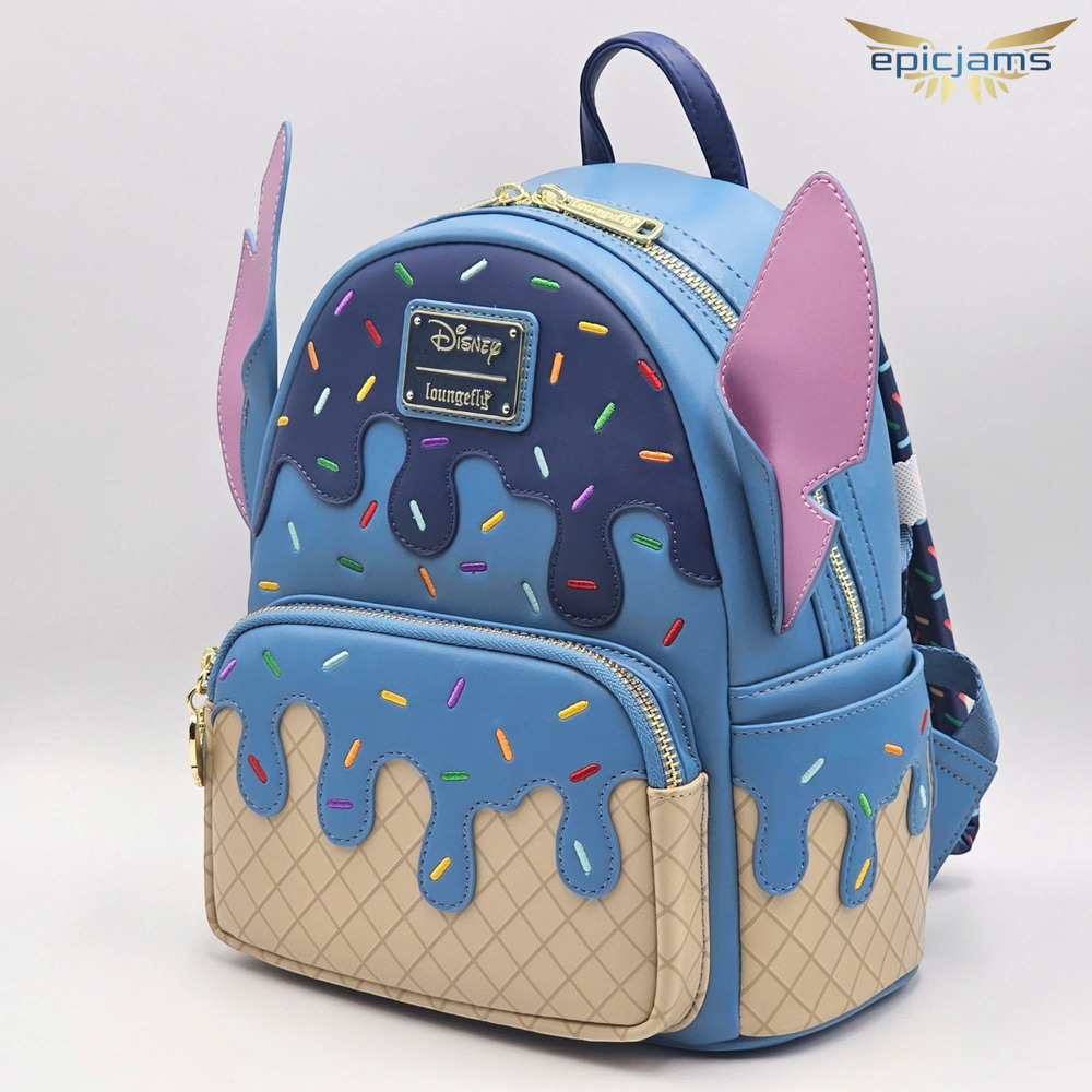 Loungefly Disney Lilo & Stitch Ice Cream Figural Cosplay Mini Backpack New - Picture 3 of 7